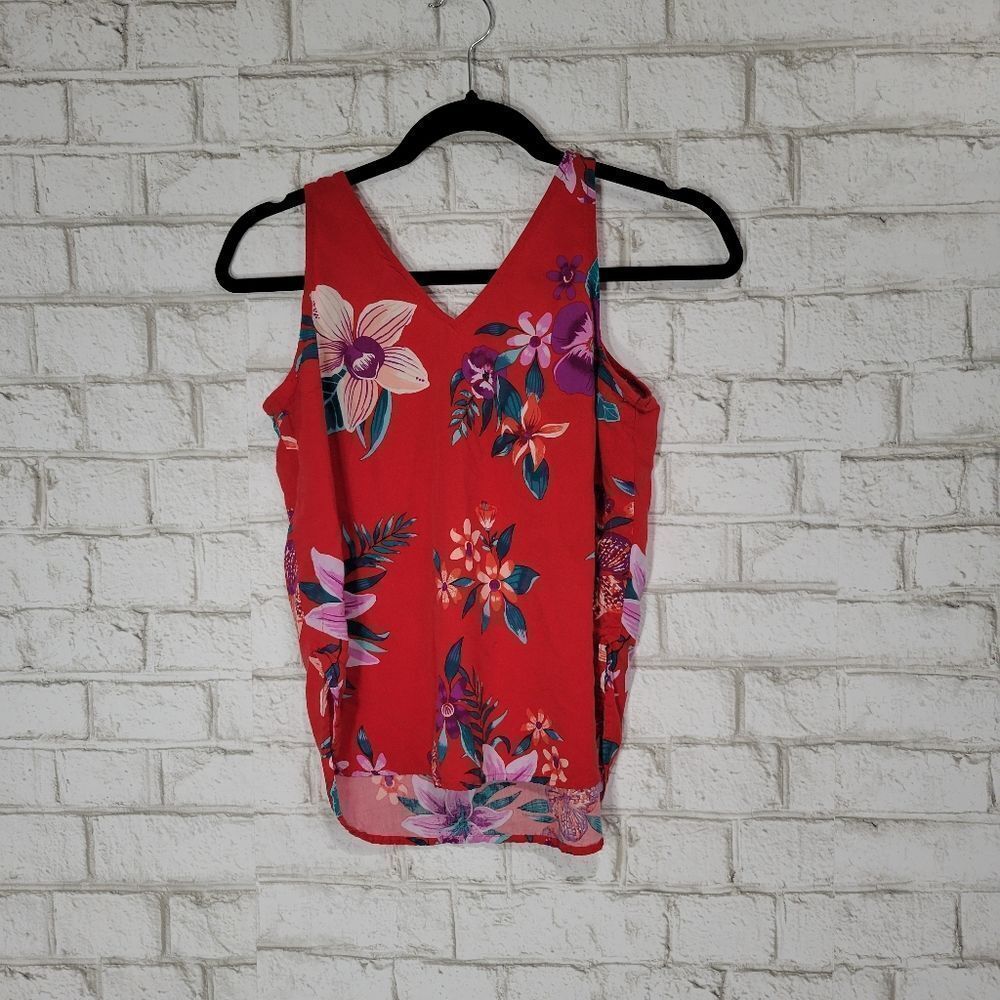 Old Navy‎ red floral tank